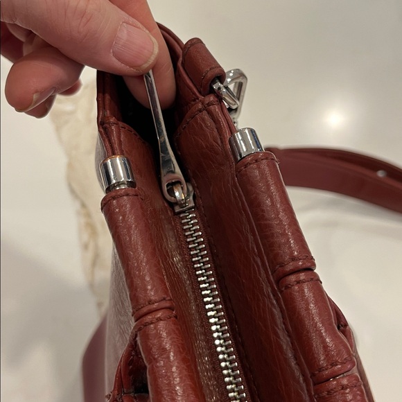 Matt & Nat Kari Deep Red Satchel with hand strap and detachable shoulder strap - Picture 12 of 13